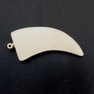 Antique Victorian faux French ivory gold filled tooth charm jewerly
